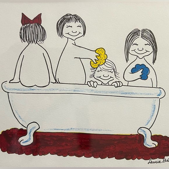 ORIGINAL’s - Laurie Beth - 1990’s “Bathroom Humor” Paintings - Numbered on Back! - Picture 9 of 16